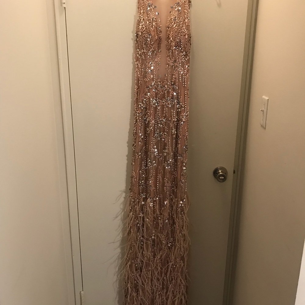 TERANI COUTURE DRESS: Color: Blush - Picture 3 of 7